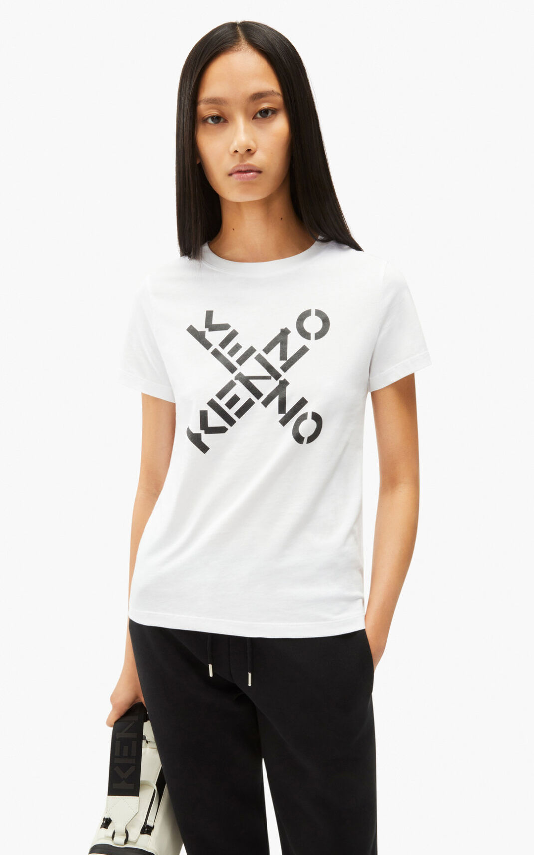 Kenzo Sport Big X Camisetas Mujer Blancas | 5879023-NW